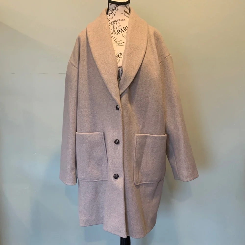 NEW Lucky Brand Women's Oatmeal Beige Tan Winter Coat Women’s XL Extra Large